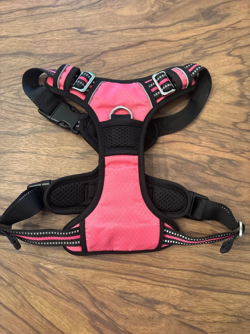 rabbitgoo Pink & Black Padded Dog Harness